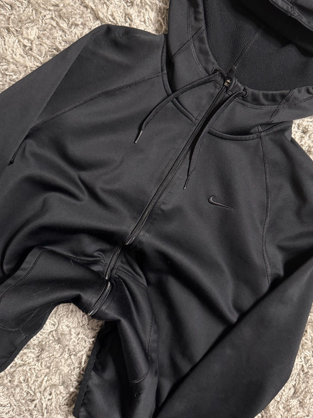 Nike Black On Black Zip Hoodie